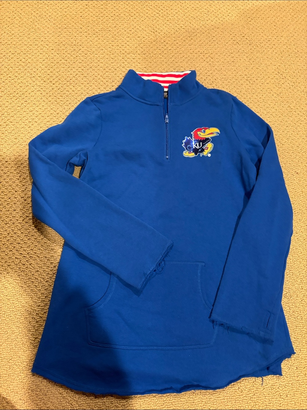 Royal Blue Kansas Jayhawks Quarter-Zip Pullover